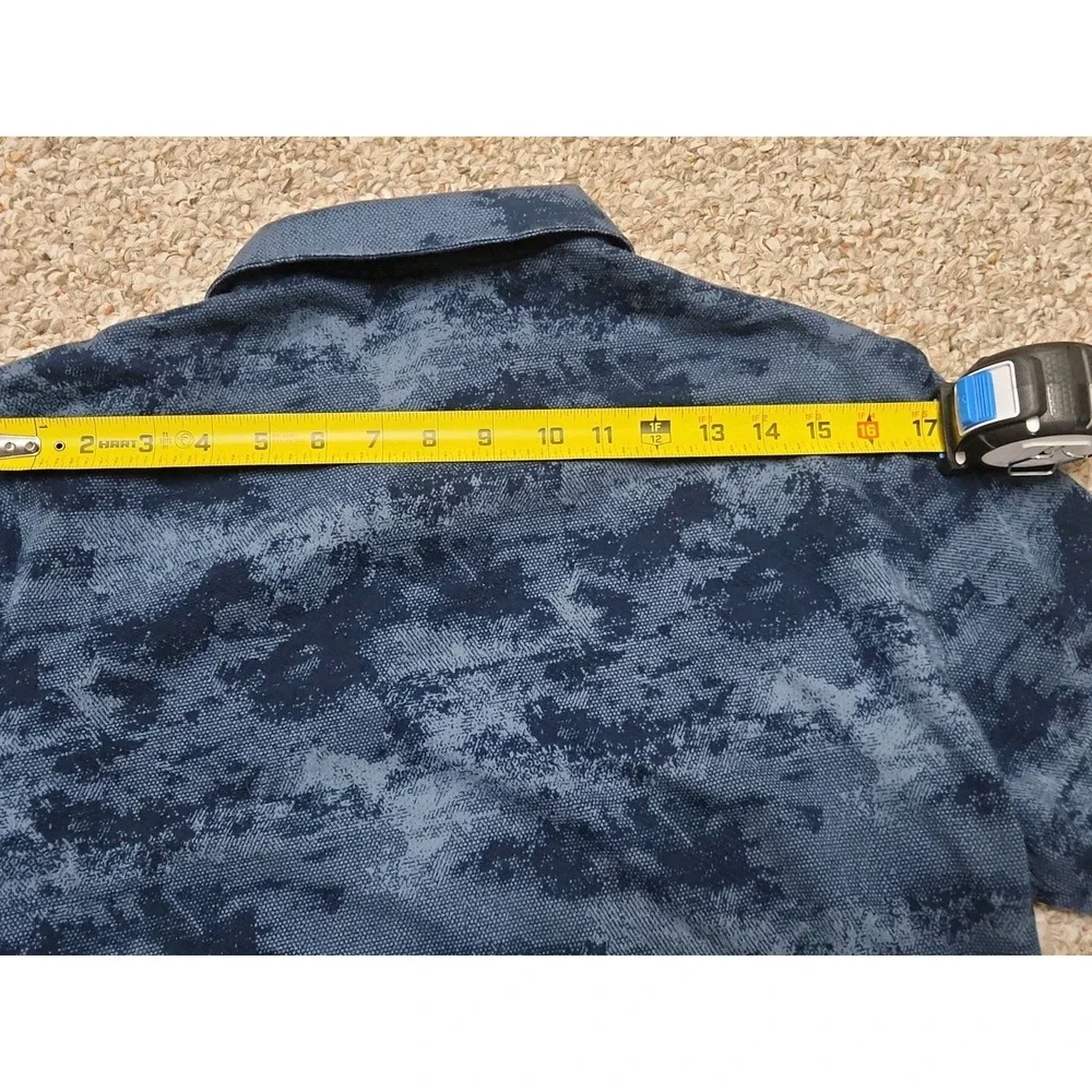 Adidas Disney Golf Polo Shirt Men's XL‎ Blue Ink Camo All Over Print Performance